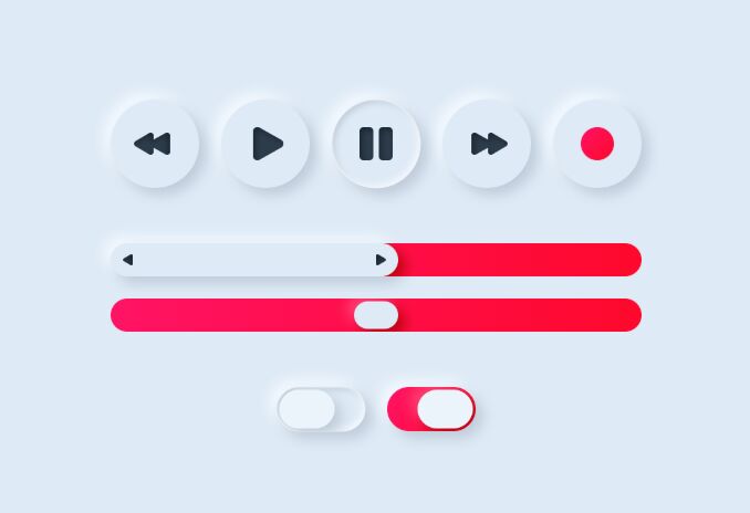 Freebie Neumorphic UI Elements