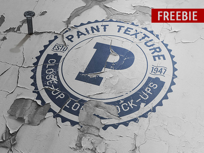 Freebie Old Paint Close-up Logo Mock-up