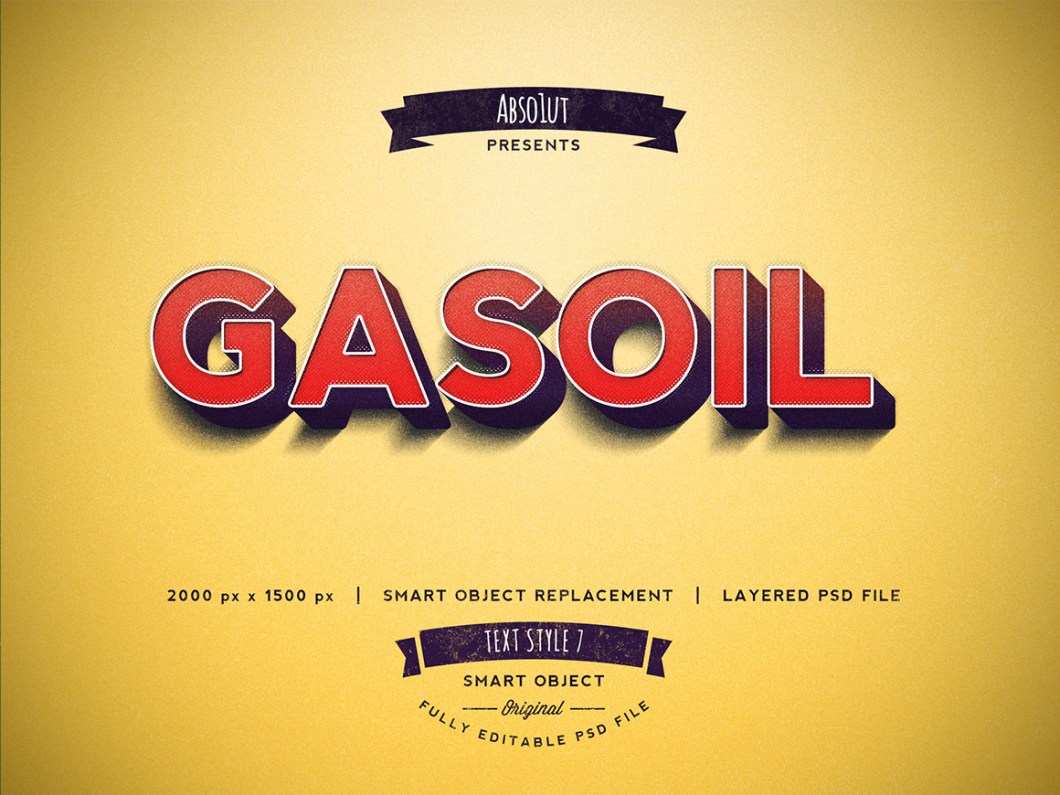 Gasoil Photoshop Text Effect