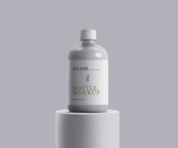 Glass Bottle Mockup