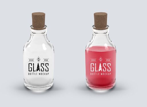 Glass Bottle PSD Mockup