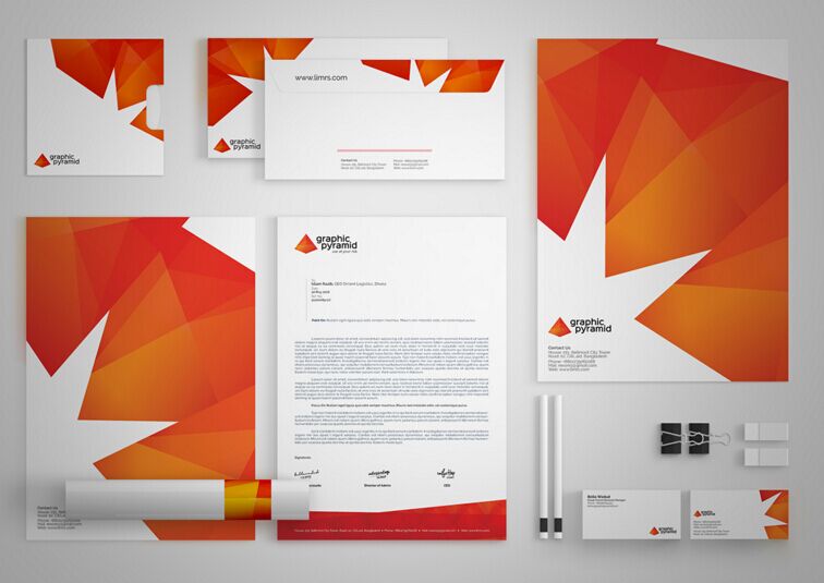 Graphic Pyramid Identity Template