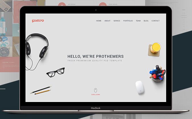 Graxpo- One Page Portfolio Template Free