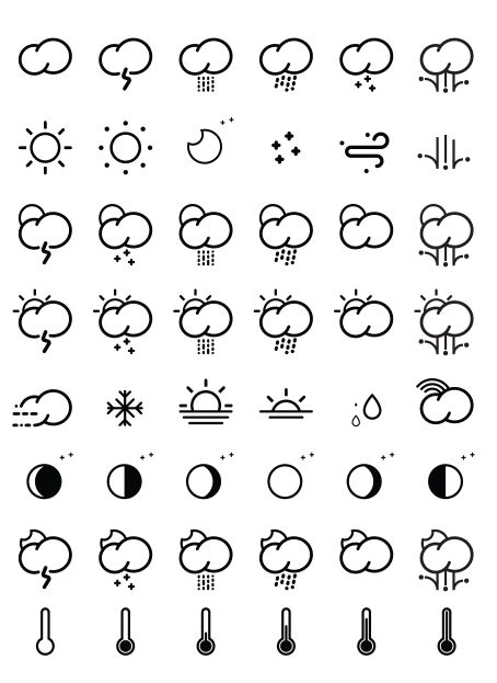 Grey Weather Icons