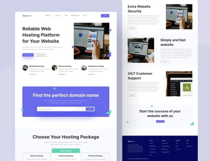 Hosting Service Landing Page