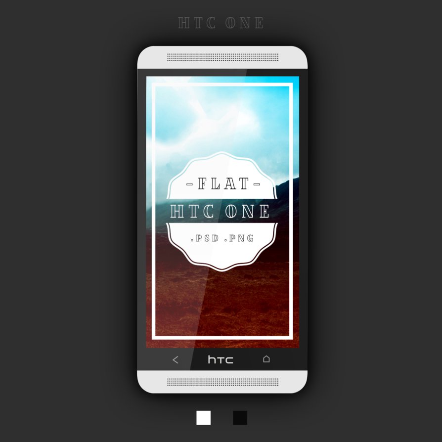 Htc One Flat PSD