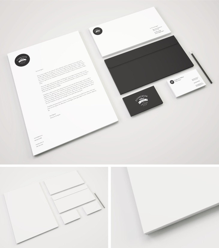 Identity Branding Stationery PSD Mockup