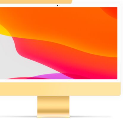 iMac 24 Mockup Free PSD