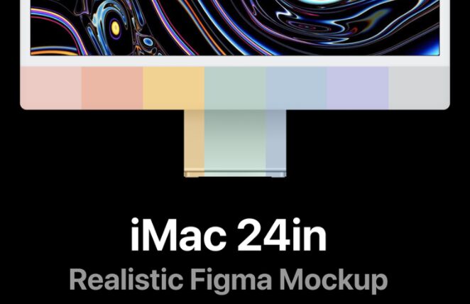 iMac 24in Realistic Figma Freebie