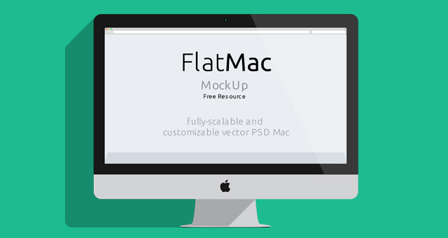 iMac & Macbook Psd Flat Mockup