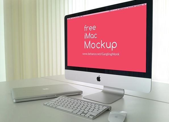 iMac Photography Mockup PSD