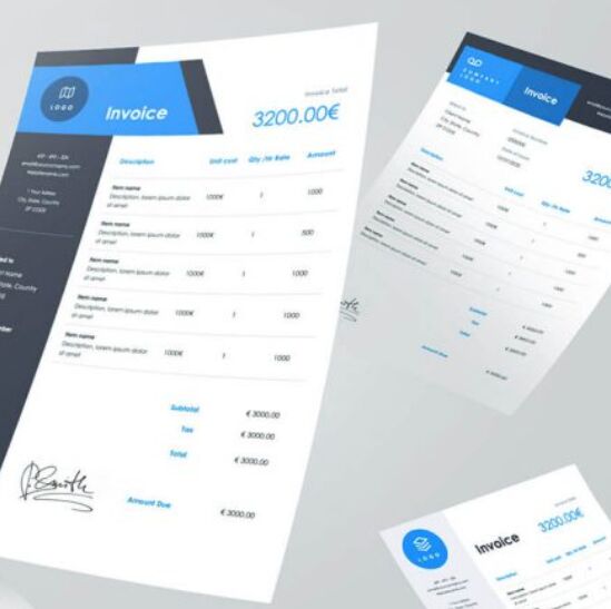 Invoice Free A4 Presentation Template