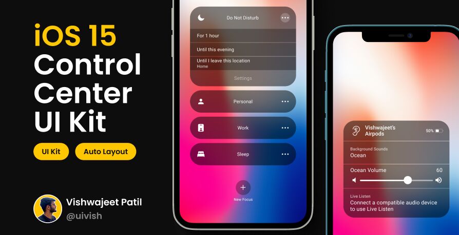 iOS 15 Control Panel UI KIT