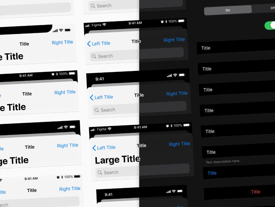 iOS System UI Component Kit for Figma