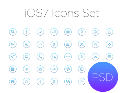 Ios7 Outline Icon Set