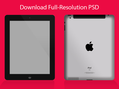 iPad Mockup PSD - Black