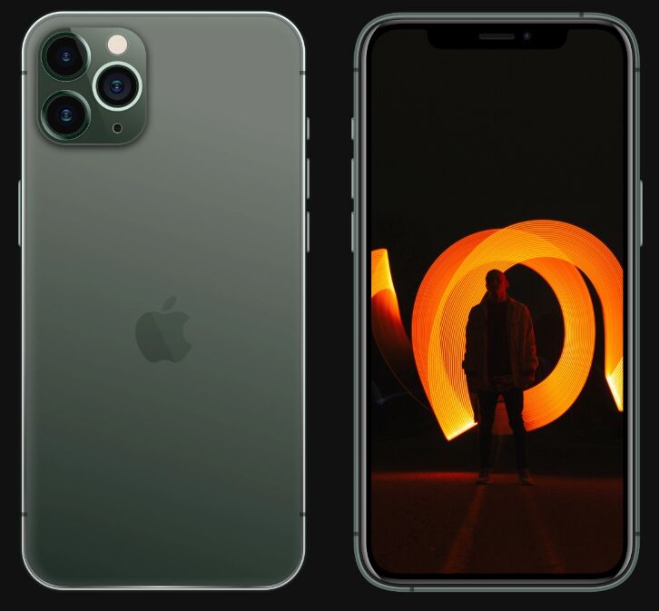 iPhone 11 Pro Front Back View Mockup For Sketch