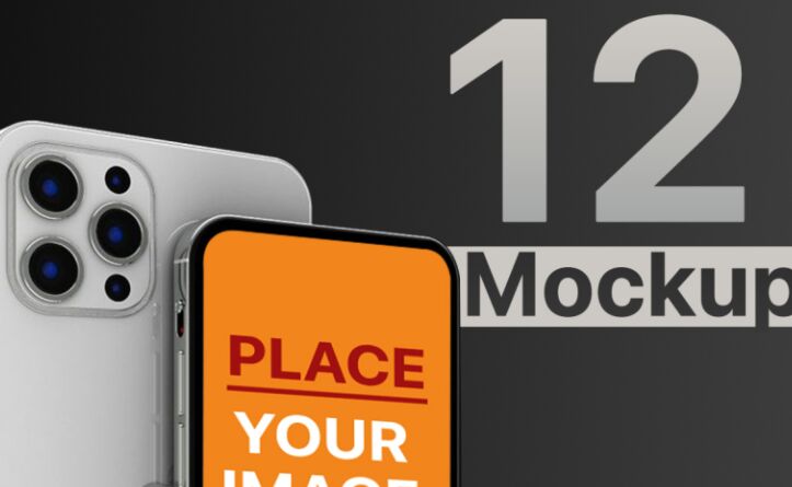 iPhone 12 Pro Max Free PSD Mockups