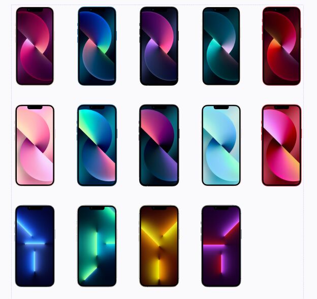 iPhone 13 & 13 Pro Vector Mockups