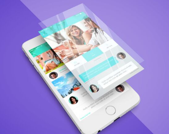 iPhone App Screen PSD Mockup