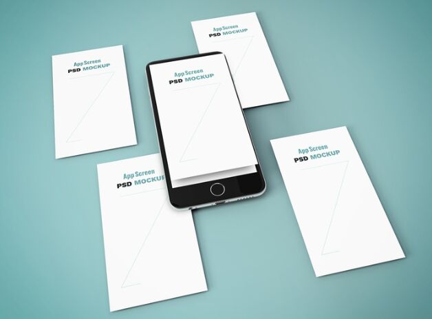 iPhone Screens Mockup