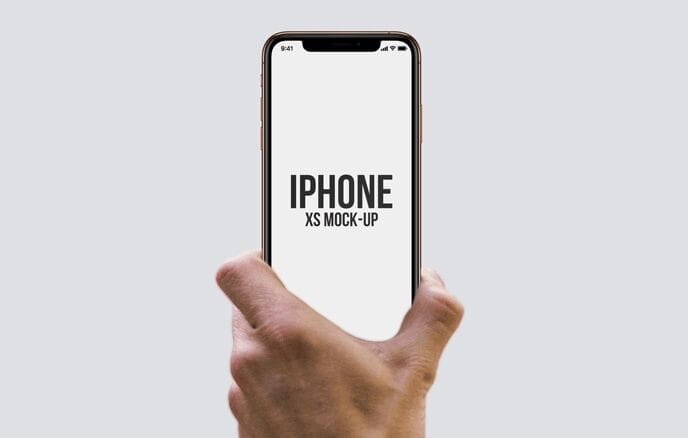 iPhone XS in Hand Mockups