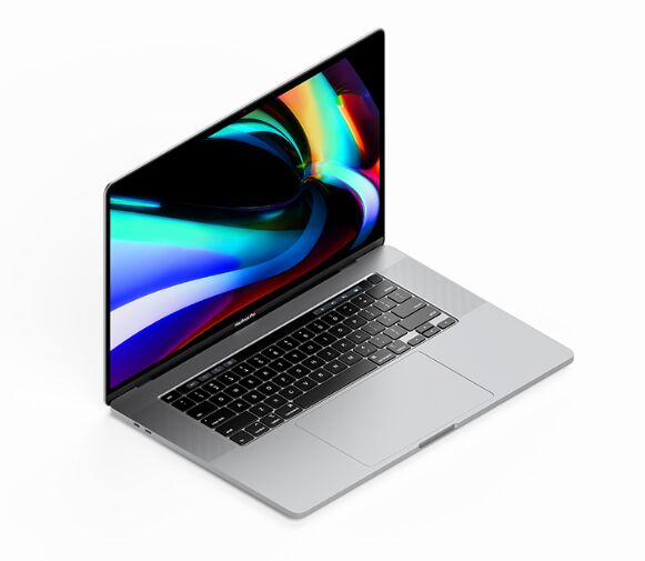 Isometric MacBook Pro 16 Inch Mockup