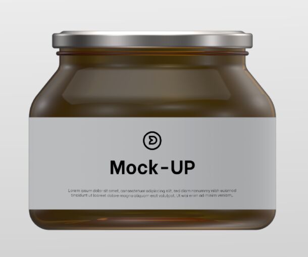 Jar Glass PSD Mockup