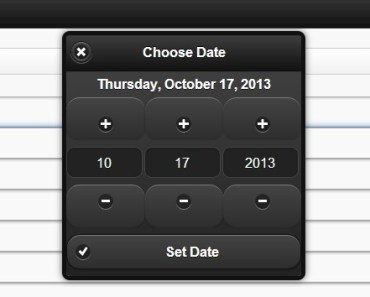 jQuery Date and Time Picker Plugin for jQuery Mobile - DateBox