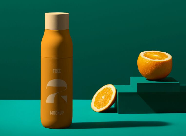 Juice Bottle PSD Mockup