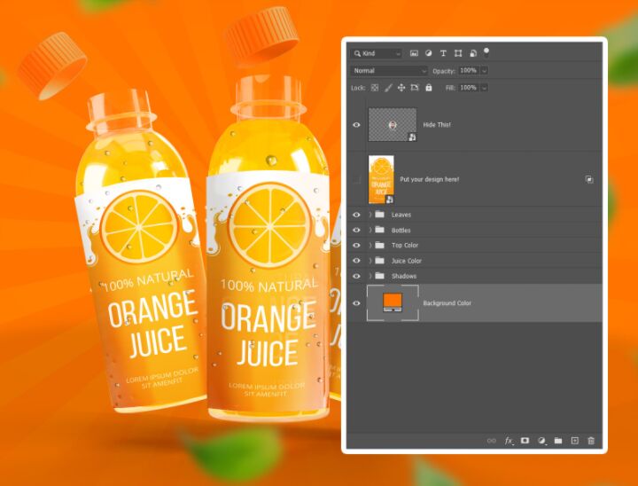 Juice Bottles Free Mockup