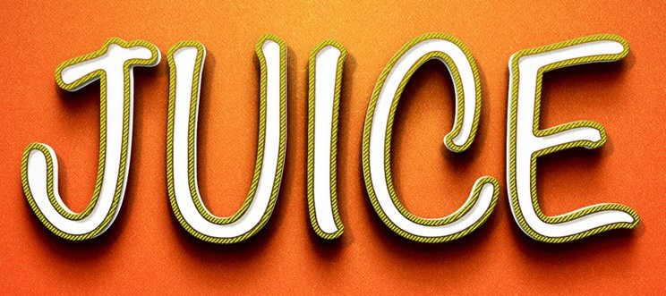 Juice Photoshop Text Effect