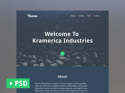 Kramer One Page Portfolio PSD