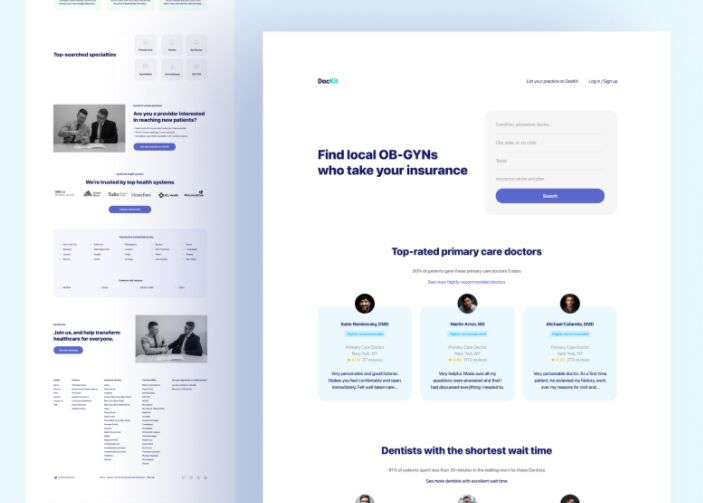 Landing Page Design for Medical Doctors