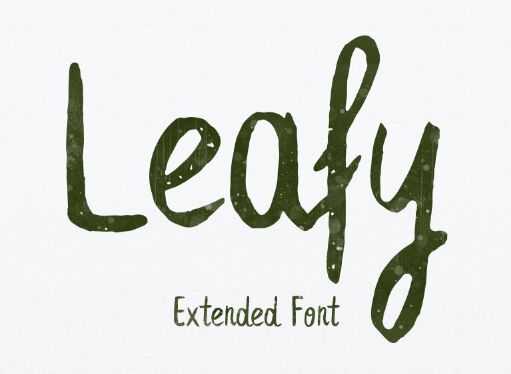 Leafy Extended Brush Font