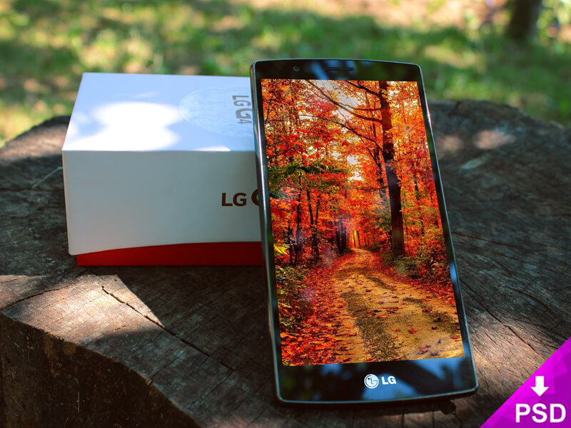 LG G3 Smartphone Nature Mockup