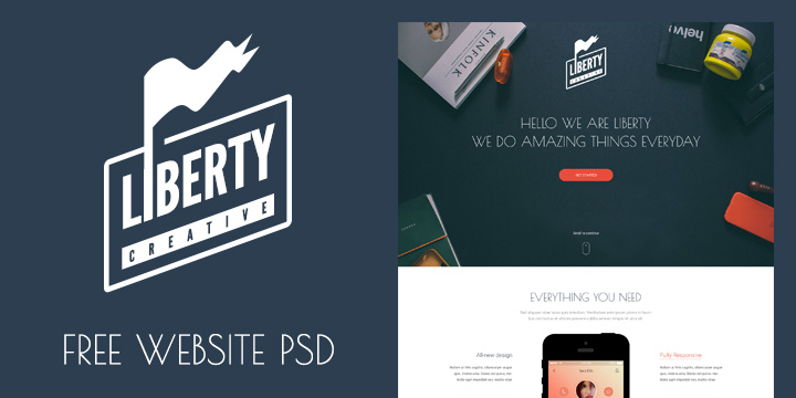 Liberty – FREE One Page Template PSD