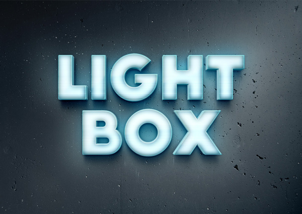 Lightbox Text Effect