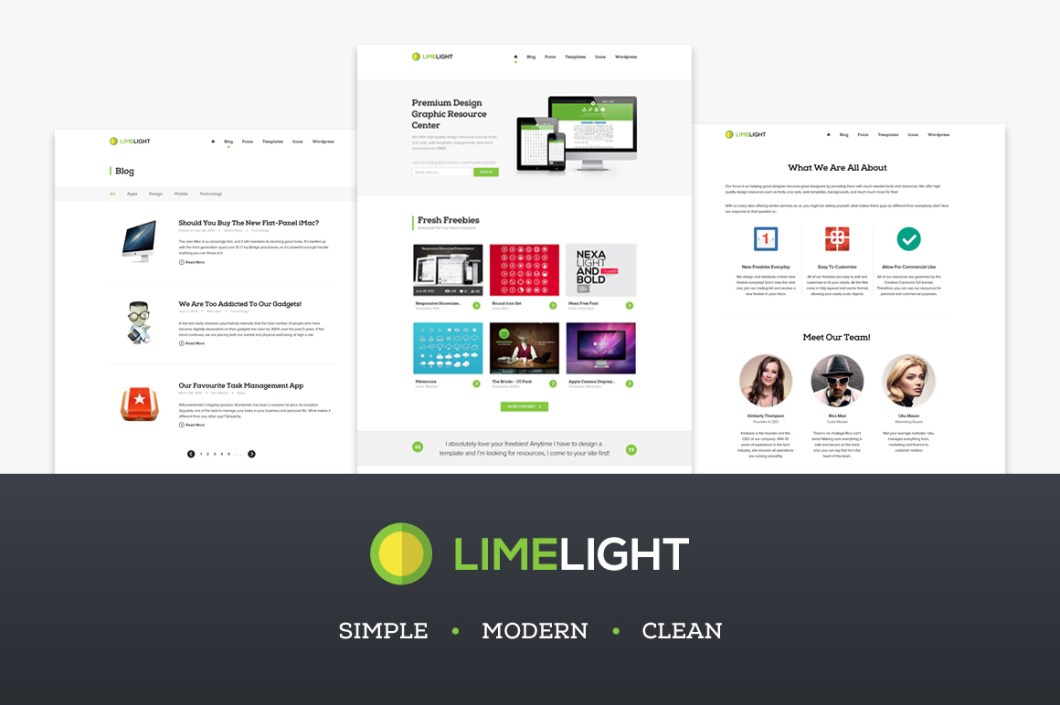 Limelight – Free Web Template (PSD)