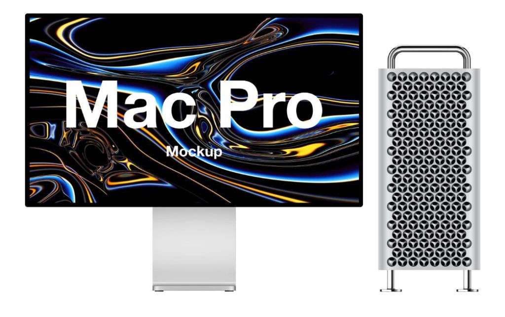 Mac Pro (2019) mockups for Sketch, Figma and Photoshop