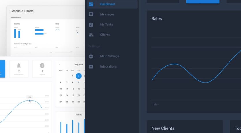 Material Design Dashboard UI Figma