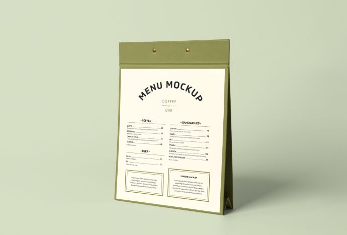 Menu Stand PSD Mockup