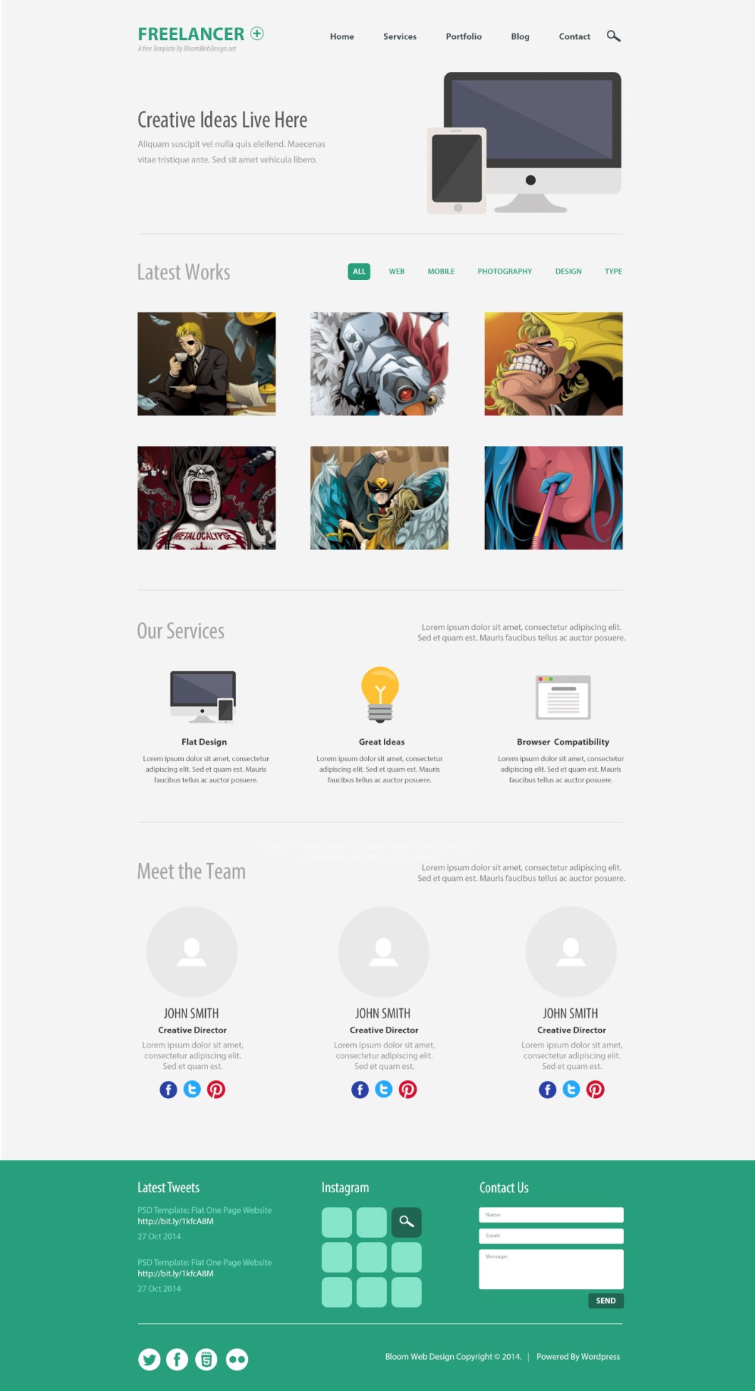 Minimalist One Page Website Template