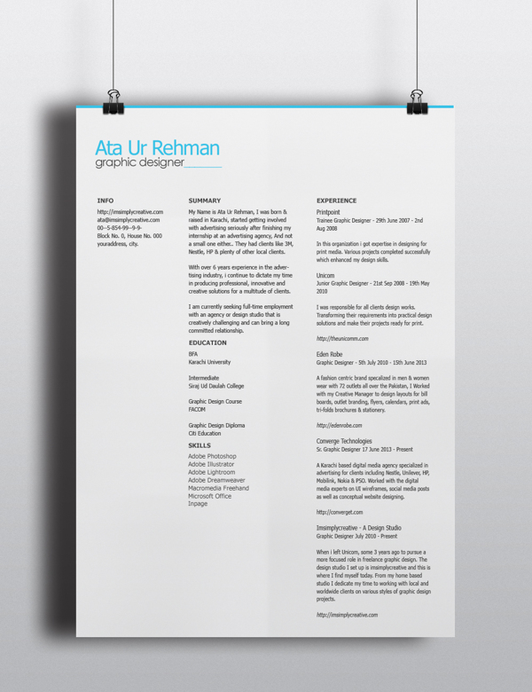 Minimalistic Resume Template