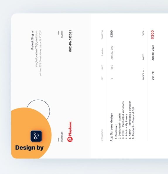 Modern and Chic Design Invoice