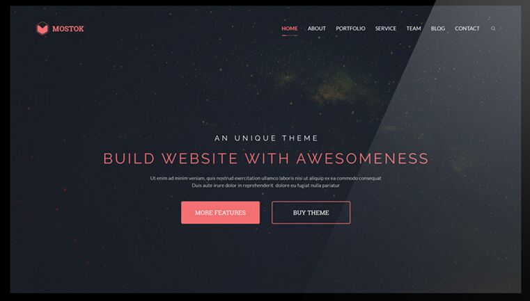 Mostok One Page Agency Template