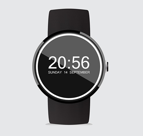 Moto 360 Smartwatch Mockup Vector