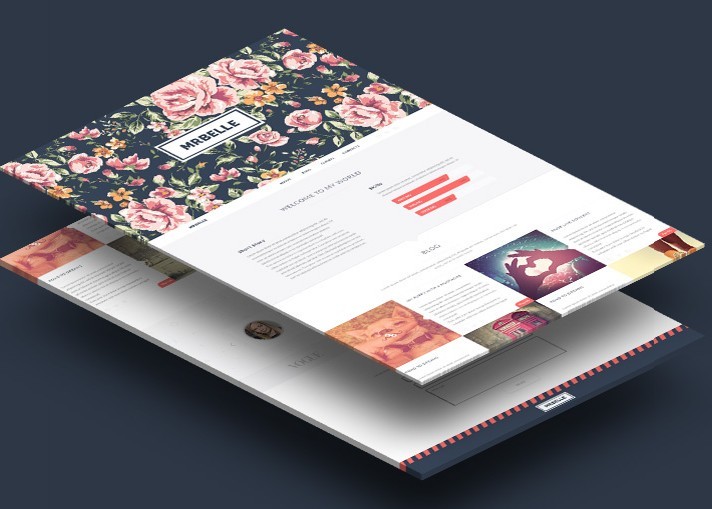 Mrbelle One Page Website Template PSD