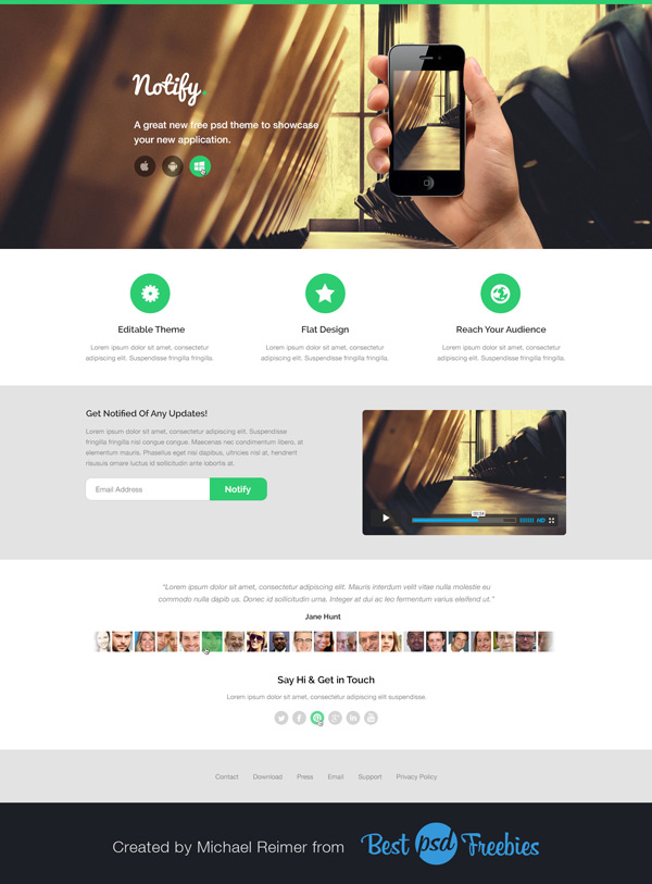 Notify PSD Theme