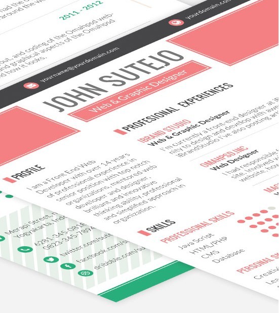 Octama Single Page Resume Template